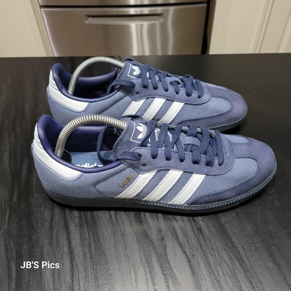 Adidas Samba Originals Men's Size 9.5 OG Preloved Ink Halo Blue Indigo ID1454 - Picture 12 of 14
